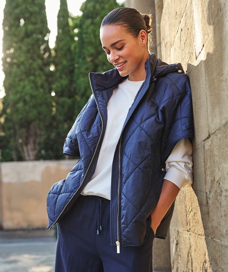 Esqualo SP26.37009 Poncho Quilted