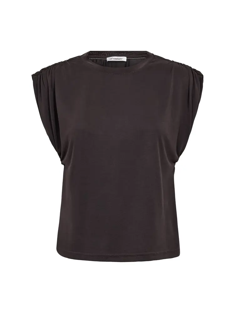 co'couture CamillaCC Ruched Shoulder Tee