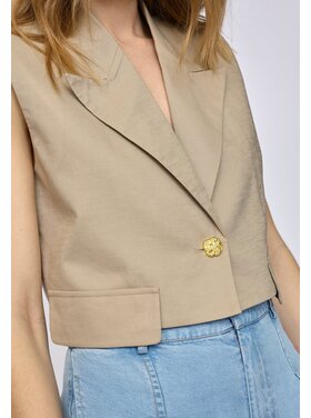 co'couture LeilaCC Linen Crop Vest