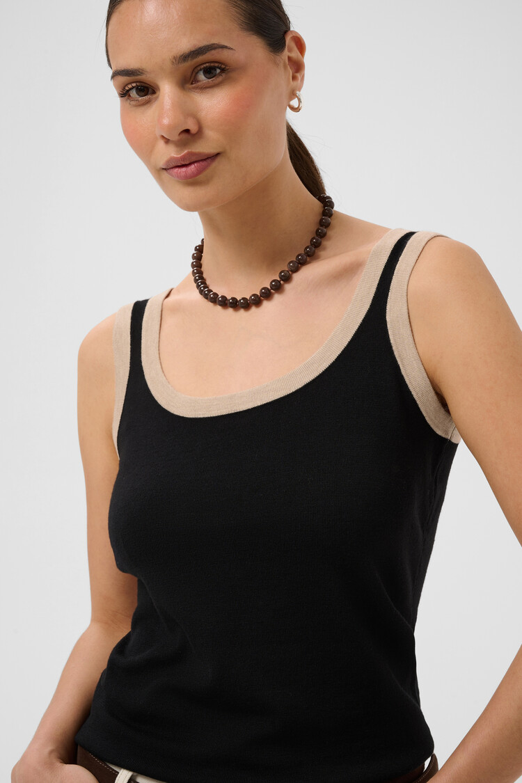 Kaffe KAlizza Contrast Knit Top
