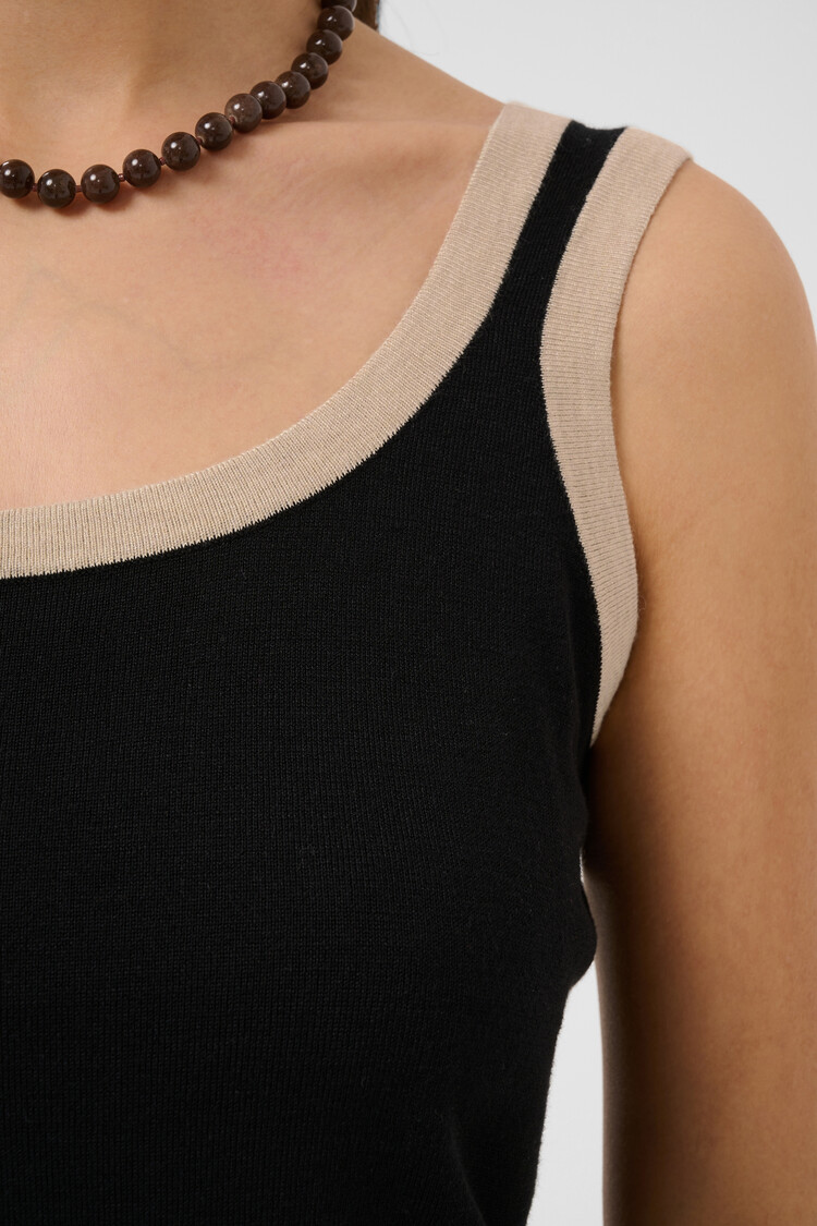 Kaffe KAlizza Contrast Knit Top