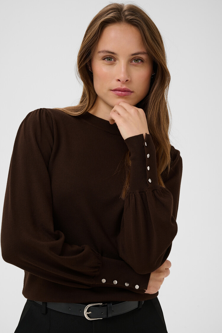 Kaffe KAlizza Round Neck Pullover Buttons