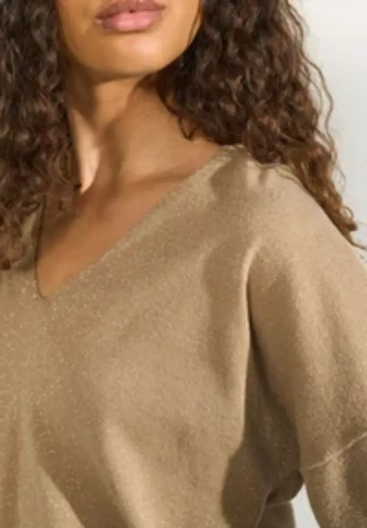Numph NUdayletta Lurex V-Neck PUllover