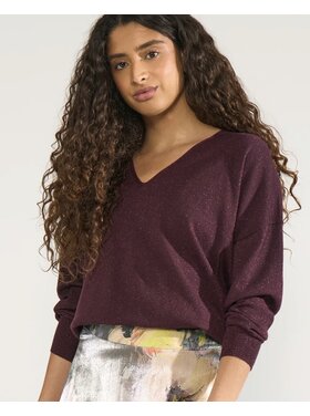 Numph NUdaylette Lurex V-Neck Pullover