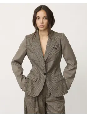 co'couture VeyaCC Check Fitted Blazer