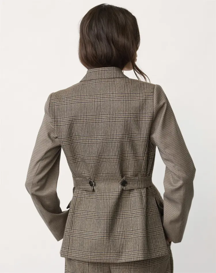 co'couture VeyaCC Check Fitted Blazer