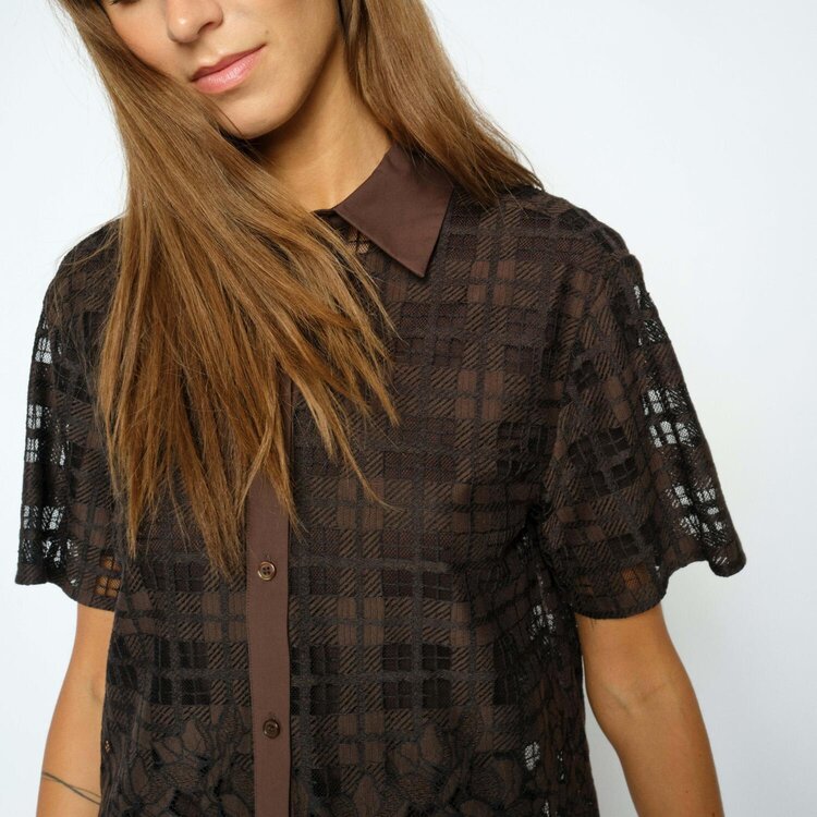 Mos Mosh MMLia Checko SS Lace Shirt
