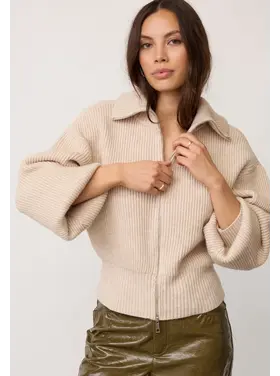 co'couture RowCC Zip Knit Cardigan