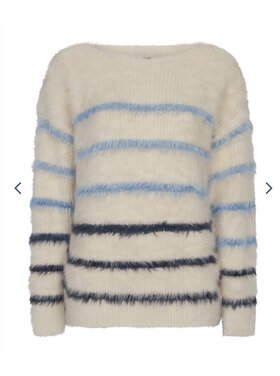 Red Button SRB5118 Fuzzy Sweater and Stripe