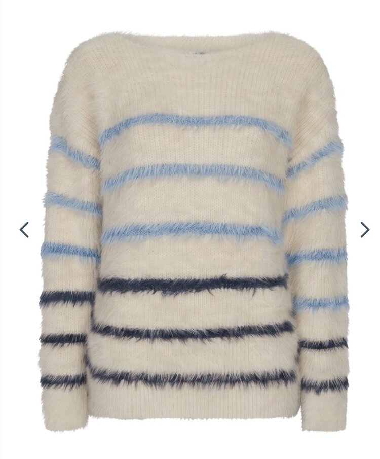 Red Button SRB5118 Fuzzy Sweater and Stripe