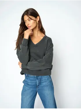 Mos Mosh MMCosette V-LS Stud Sweatshirt