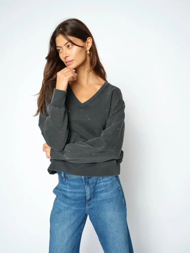 Mos Mosh MMCosette V-LS Stud Sweatshirt