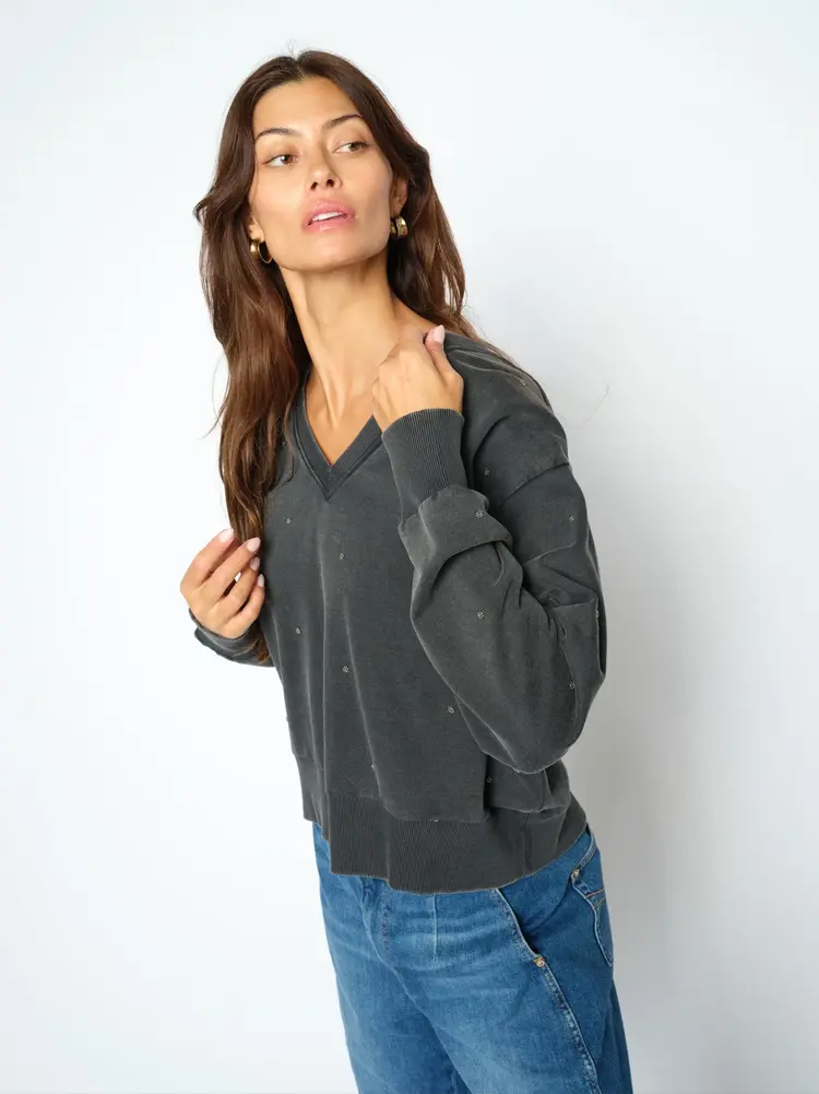 Mos Mosh MMCosette V-LS Stud Sweatshirt
