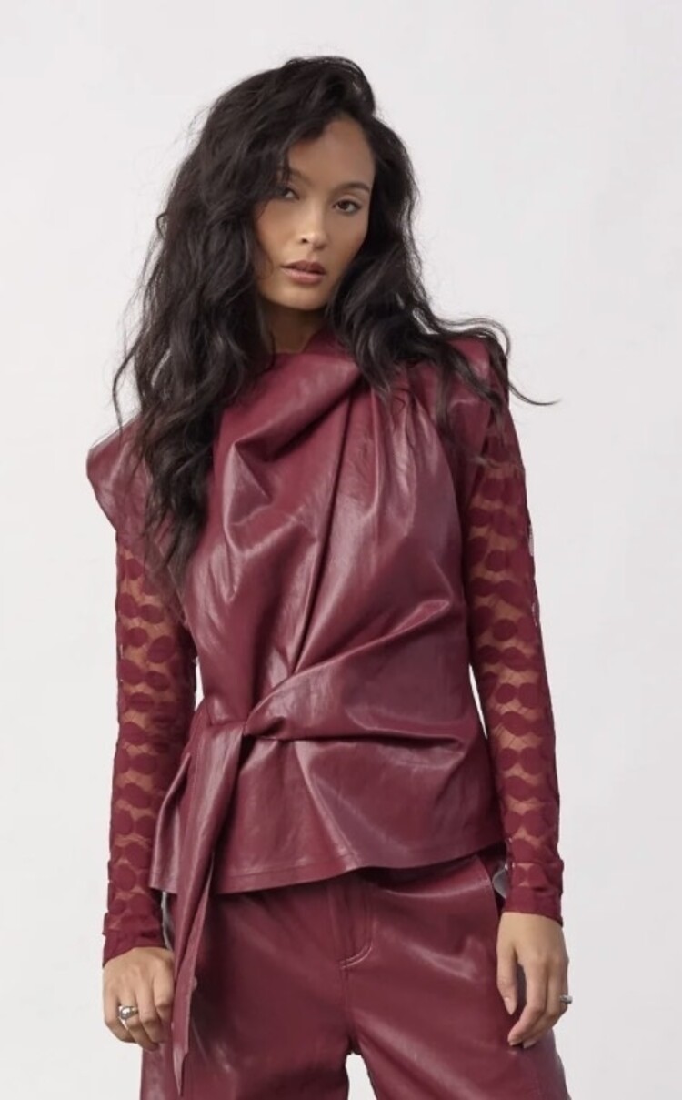 co'couture GlittCC Pleat Top