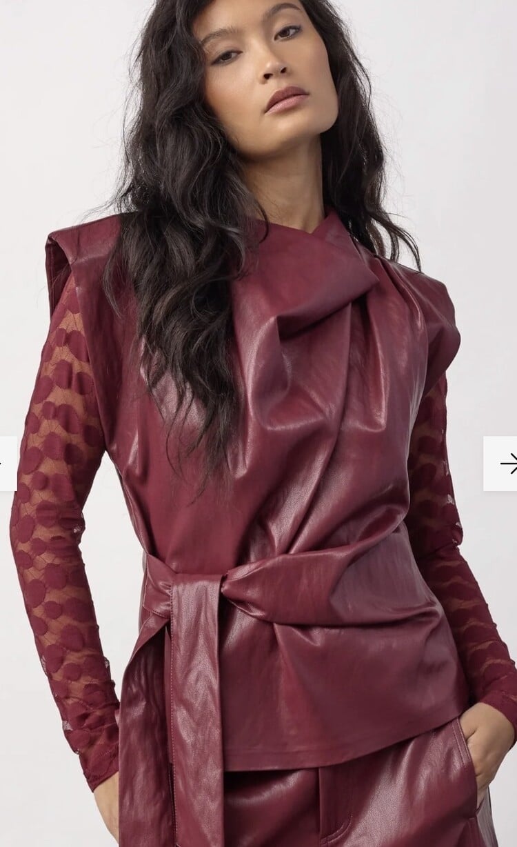 co'couture GlittCC Pleat Top