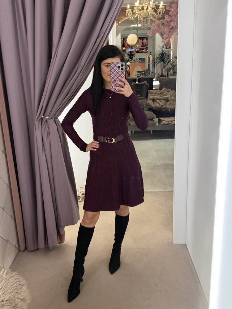 Guess W6BK64Z1569 Yuki cable bodycon dress
