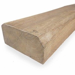 Alte Eichenbalke (gealtert) 70x140 mm - Gehobelt, gebürstet, geräuchert und geölt mit Whitewash