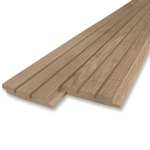 Eichen-Dreifach-Blockprofil - 21x125 mm - Gehobelt - KD (8-12%) Eichen-Dreifach-Blockprofil - 21x125 mm - Gehobelt - KD (8-12%)