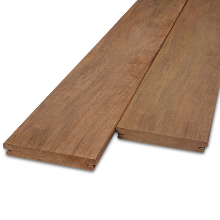 B-fix Profilholz - Ipé - Terrasse & Fassade - 21x143 mm - Hartholz gehobelt  - Tropenholz AD - HF ca. 25% - für den Außenbereich