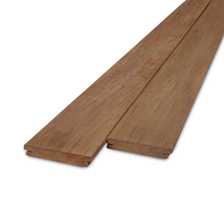 B-fix Profilholz - Ipé - Terrasse & Fassade - 21x70 mm - Hartholz gehobelt  - Tropenholz AD - HF ca. 25% - für den Außenbereich