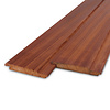 Stülpschalung Nut und Feder Padouk - 21x125 mm - Softline- / Schräg- Profilholz gehobelt - HF ca. 25% (AD)