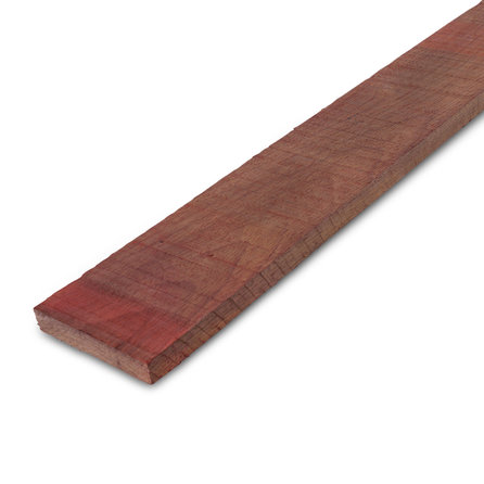 Padouk Holz Bretter - 26x80 mm - Hartholz sägerau - Padouk AD (natürlich getrocknet) - Tropenholz HF ca. 25% - für den Außenbereich