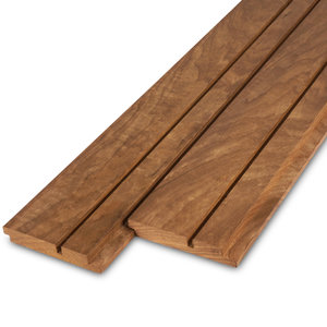 thermo - rabat Doppel-Blockprofil (70/30) - Limba Thermoholz - 21x125 mm - Gehobelt - KD thermo - rabat Doppel-Blockprofil (70/30) - Limba Thermoholz - 21x125 mm - Gehobelt - KD