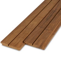 Doppel-Blockprofil (50/50) - Limba Thermoholz - 21x125 mm - gehobelt