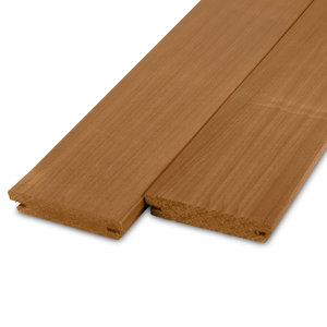 thermo - b-fix B-fix Profilholz - Abachi Thermoholz - 21x140 mm - gehobelt thermo - b-fix B-fix Profilholz - Abachi Thermoholz - 21x140 mm - gehobelt