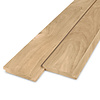 Einzel-Blockprofil Eiche - 21x125 mm - gehobelt - Ledig Block- / Raut- / Trapez- Profilholz - Eichenholz rustikal AD (natürlich getrocknet) - HF 20-25% - für den Außenbereich