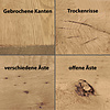 Eichenbohlen - 45x190 mm - Eichenbalken gehobelt (glatt) - Eichenholz rustikal HF ca. 25% (AD)