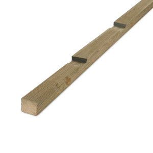 Lüftungsprofil-Holzlatte Fichte imprägniert (KDI) - 21x48 mm (netto) / 22x50 mm (brutto) - Nadelholz gehobelt