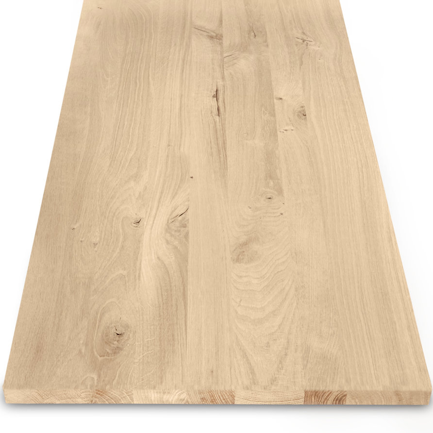 Leimholz Eiche - Eichenplatte massiv - rustikal (B/C) - 2 cm stark! -  Holzhandel Online