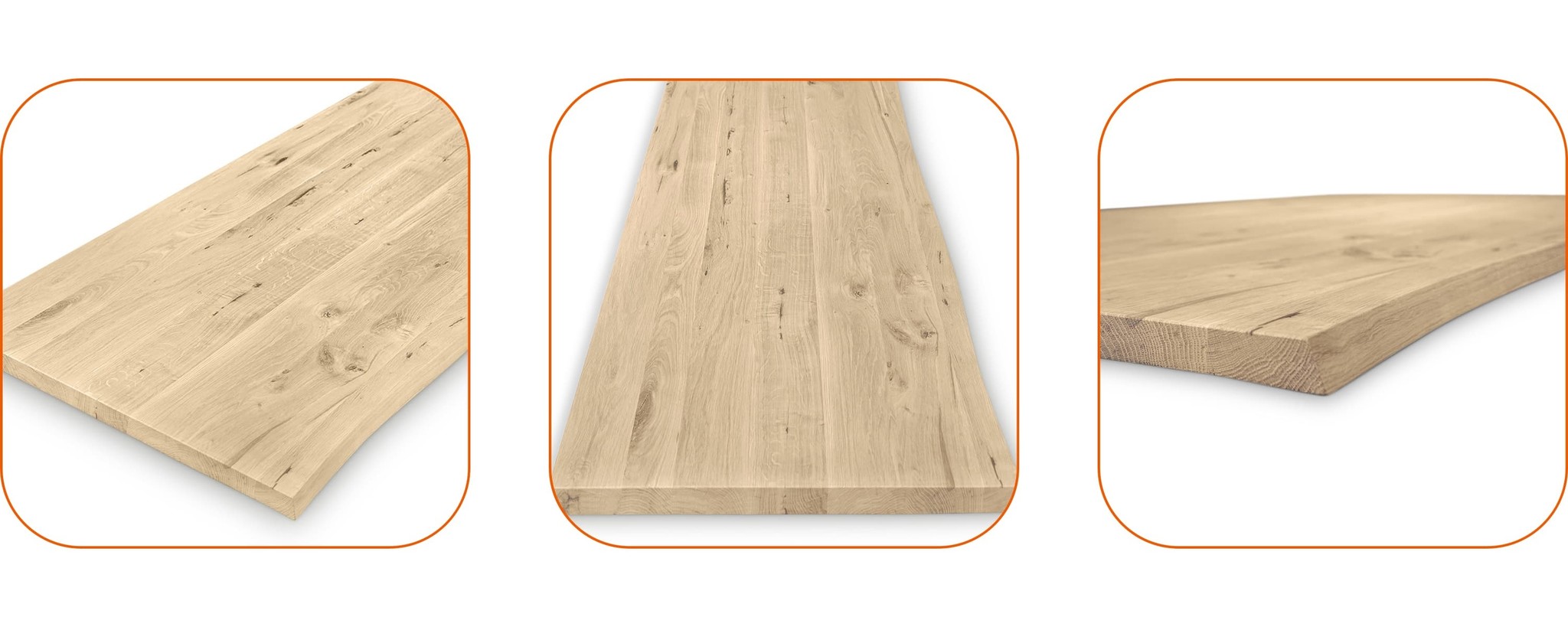 Leimholz Eiche - Massivholzplatte nach Maß - Eichenholz A-Qualität (A/B) -  4 cm stark - durchgehenden Lamellen - für innen