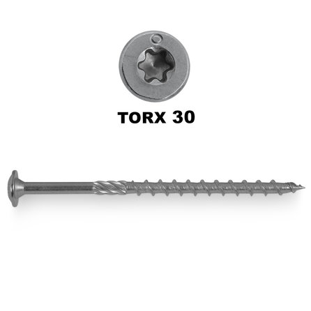 Tellerkopfschrauben TX Edelstahl - 6 mm - Teilgewinde - 30 Torx (TX30) - 50 Stück