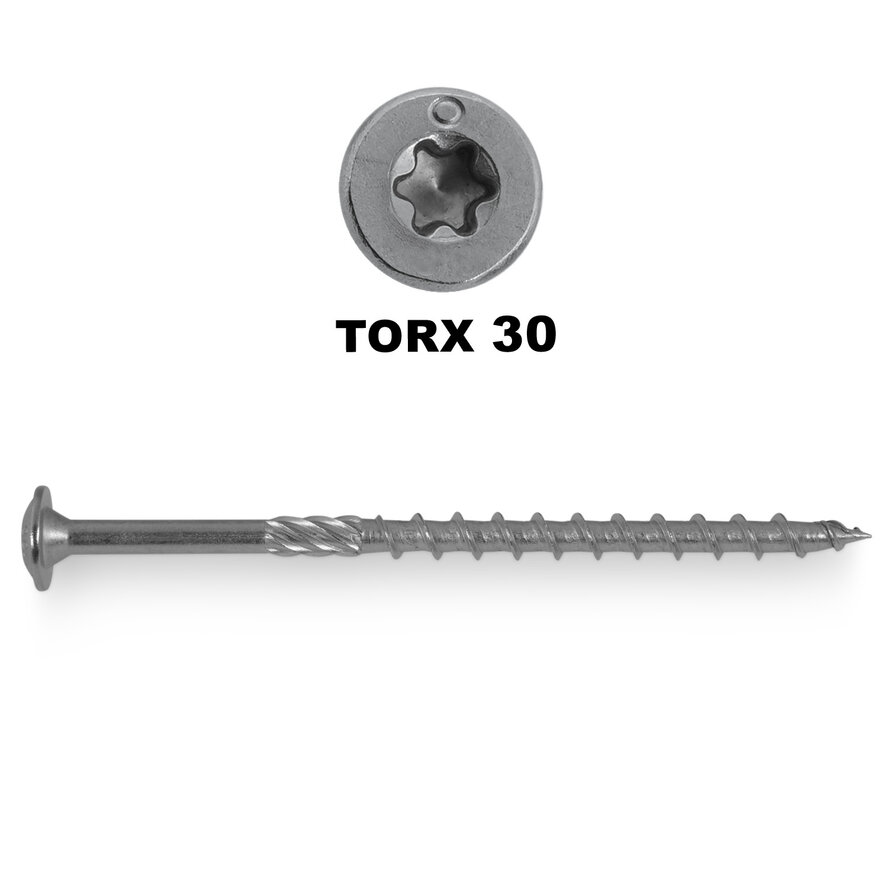 Tellerkopfschrauben TX Edelstahl - 6 mm - Teilgewinde - 30 Torx (TX30) - 50 Stück Tellerkopfschrauben TX Edelstahl - 6 mm - Teilgewinde - 30 Torx (TX30) - 50 Stück