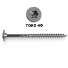 Tellerkopfschrauben TX Edelstahl - 6 mm - Teilgewinde - 40 Torx (TX40) - 50 Stück