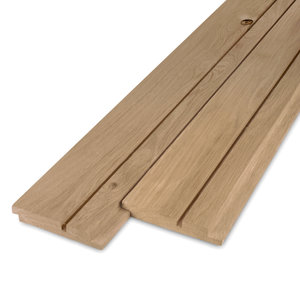 eiken - rabat - KD Doppel-Blockprofil (70/30) Eiche - 21x125 mm - Gehobelt - KD