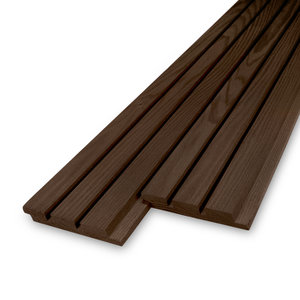 thermo - rabat Dänisches Tripel-Block Profilholz - Esche Thermoholz - 21x125 mm - Gehobelt - KD