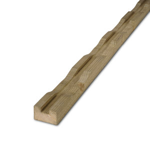 Lüftungsprofil-Holzlatte Fichte imprägniert (KDI) - 21x45 mm (netto) / 22x50 mm (brutto) - Nadelholz gehobelt