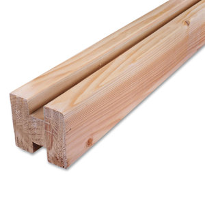 Zaunpfosten Douglasie - 115x115 mm - Nutbreite 3 cm - Verbindungspfosten (2 Nuten) - gehobelt - KD 18-20% Zaunpfosten Douglasie - 115x115 mm - Nutbreite 3 cm - Verbindungspfosten (2 Nuten) - gehobelt - KD 18-20%