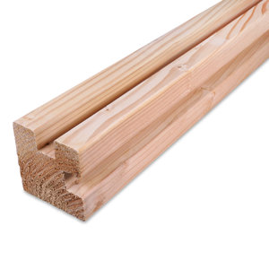 Zaunpfosten Douglasie - 115x115 mm - Nutbreite 3 cm - Eckpfosten (2 Nuten) - gehobelt - KD 18-20% Zaunpfosten Douglasie - 115x115 mm - Nutbreite 3 cm - Eckpfosten (2 Nuten) - gehobelt - KD 18-20%