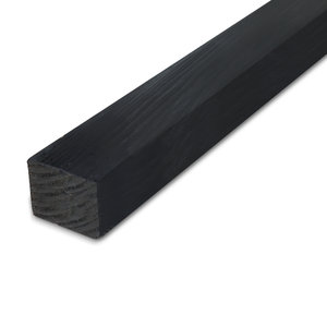 Kiefer Bohlen schwarz beschichtet - 68x68 mm - Nadelholz gehobelt