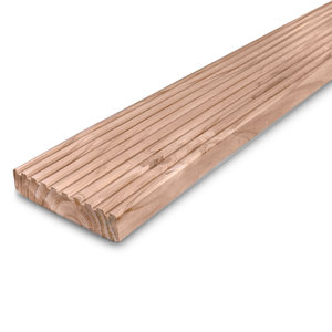 vuren - vlonderplank - geimpregneerd Terrassendielen Fichte imprägniert (KDI) - Nutprofil grob (9) - 28x145 mm - Red Class Wood Gehobelt - KD