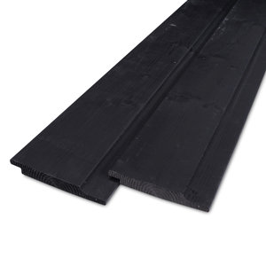 vuren - rabat - zwart Stülpschalung Fichte schwarz beschichtet - 19x133 mm - Gehobelt - KD