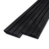 Dänisches Tripel-Block Profilholz Fichte - schwarz beschichtet - 22x132 mm - Kesseldruckimprägniertem Fichtenholz Profilholz gehobelt und schwarz beschichtet / gebeizt - Nadelholz HF 18-20% (KD)