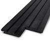 Doppelrhombus Fichte schwarz (NF) - 28x115 mm - Profilholz Sichtseite sägerau & schwarz beschichtet / gebeizt - HF 18-20% (KD)