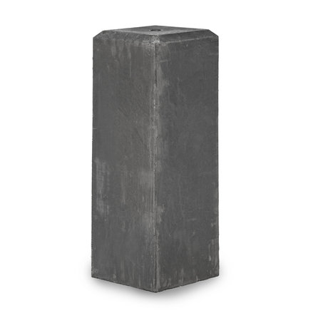 Beton-Sockel 18x18 cm - anthrazit - 50 cm hoch - M20 - Betonfuß / Pfostenträger Beton / Betonsockel Fundament