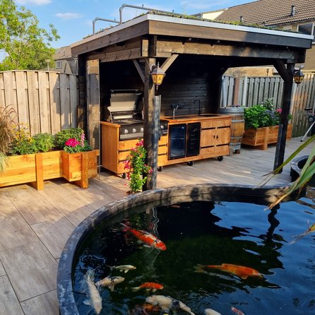 Douglasie Balken - 50x100 mm - Douglasieholz Bohlen sägerau (grob) - HF ca. 25% (AD)