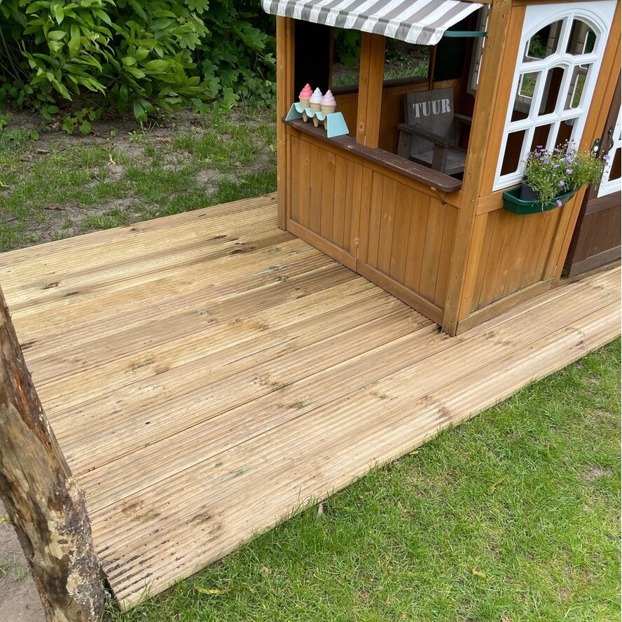 Terrassendielen Kiefer imprägniert (KDI) - Nutprofil (6) - 28x140 mm - Fichtenholz gehobelt - Nadelholz HF 18-20% (KD) Terrassendielen Kiefer imprägniert (KDI) - Nutprofil (6) - 28x140 mm - Fichtenholz gehobelt - Nadelholz HF 18-20% (KD)
